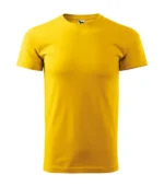 Tricou bărbați personalizat galben clasic – față simplă, ideal pentru imprimare și mesaje vizibile