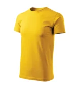Tricou bărbați personalizat galben din lateral – croială clasică, bumbac premium