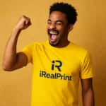 Tricou bărbați personalizat galben – energie pozitivă, entuziasm și branding iRealPrint