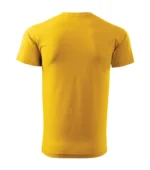 Tricou bărbați personalizat galben – vedere din spate, material din bumbac premium