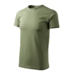 Tricou bărbați kaki – model simplu, croială modernă și material premium pentru personalizare