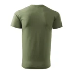 Tricou bărbați kaki – vedere spate, design curat și material rezistent pentru personalizare