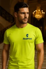 Tricou bărbați personalizat lime – lifestyle premium, contrast puternic și atitudine curajoasă