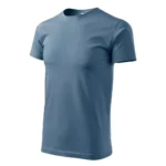 Tricou bărbați personalizat denim – croială modernă, fundal versatil și suprafață ideală pentru imprimare iRealPrint