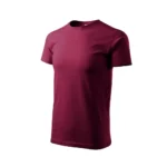 Tricou bărbați personalizat garnet – vedere laterală pentru personalizare, nuanță roșu intens premium