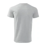 Tricou personalizat bărbați gri deschis – vedere din spate, design simplu și curat pentru personalizare unică