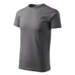 Tricou bărbați gri metalic simplu – croială modernă, material premium ideal pentru personalizare prin transfer termic