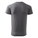 Tricou bărbați gri metalic – vedere spate, design curat și suprafață ideală pentru personalizare