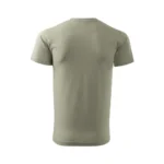 Tricou bărbați kaki deschis – vedere spate, design simplu și material natural pentru personalizare