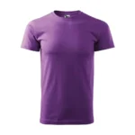 Tricou bărbați personalizat mov – vedere frontală, design simplu și fundal ideal pentru personalizare premium