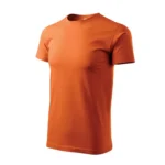 Tricou bărbați portocaliu personalizat – vizualizare 3D din profil, design modern și impact vizual puternic