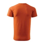 Tricou bărbați portocaliu personalizat – vedere din spate, croială simplă și design curat