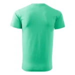 Tricou bărbați verde mentă personalizat – vedere spate clasică pentru prezentare produs