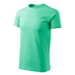 Tricou bărbați verde mentă – vizual lateral, stil casual și relaxat