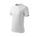 Tricou copii personalizat alb – vedere frontală, croială simplă și modernă din bumbac 100%, ideal pentru imprimeuri colorate și mesaje creative