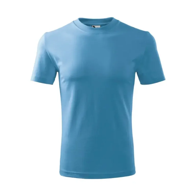 Tricou copii personalizat albastru azur – vedere față simplă, material din bumbac fin, fundal ideal pentru personalizări colorate și mesaje vesele