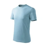 Tricou copii albastru deschis personalizat – vedere laterală, croială confortabilă și textură fină
