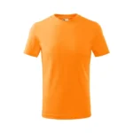 Tricou copii personalizat orange, vedere față, bumbac de calitate, ideal pentru mesaje și design cu vizibilitate maximă.