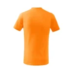 Tricou copii personalizat orange, vedere spate, bumbac moale și rezistent, fundal curat – ideal pentru personalizare contrastantă.