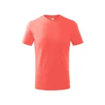 tricou copii personalizat coral – vedere față, material moale din bumbac 100% și culoare vibrantă