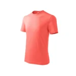 tricou copii personalizat coral – vedere laterală, material bumbac premium și finisaj impecabil