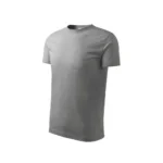 tricou copii personalizat gri închis – vedere laterală 3D, bumbac moale, fundal neutru pentru personalizare clară iRealPrint