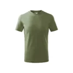 tricou-copii-personalizat-kaki-fata – tricou unisex din bumbac moale, culoare kaki, vedere față, ideal pentru personalizare cu mesaje și grafică iRealPrint