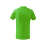 Tricou copii personalizat verde măr, vedere spate, bumbac moale și rezistent, fundal alb