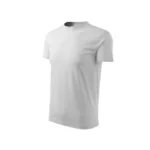 Tricou copii personalizat gri deschis iRealPrint – vedere laterală, material bumbac 100% fin, fundal alb curat, design neutru și elegant, ideal pentru personalizări clare și contrast vizual puternic.