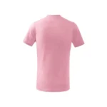 Tricou copii personalizat roz, vedere spate pe fundal alb, material moale din bumbac, produs premium iRealPrint.