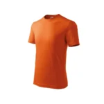 Tricou copii personalizat portocaliu – vedere oblică, evidențiază designul și croiala modernă