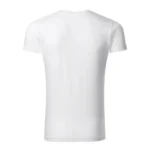 Tricou bărbați alb cu anchior în V vedere față, model simplu ideal pentru personalizare logo sau text