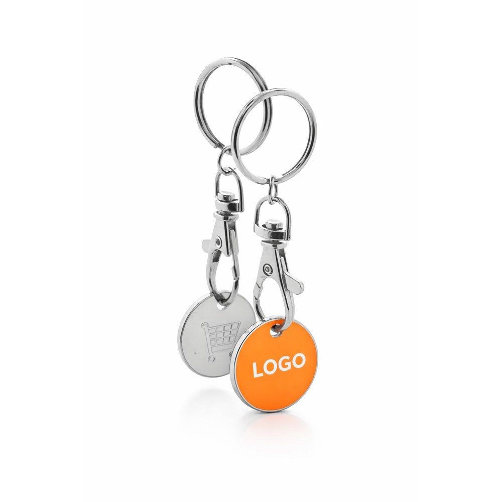 breloc-fisa-metalica-cumparaturi-personalizat-portocaliu-impact-vizual-puternic Breloc cu fisa metalica de cumparaturi personalizat portocaliu, finisaj metalic rezistent si culoare energica pentru branding cu impact imediat