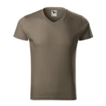 Tricou bărbați cu anchior în V army vedere față, model de bază pentru personalizare cu look tactic modern