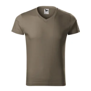 Tricou bărbați cu anchior în V army vedere față, model de bază pentru personalizare cu look tactic modern