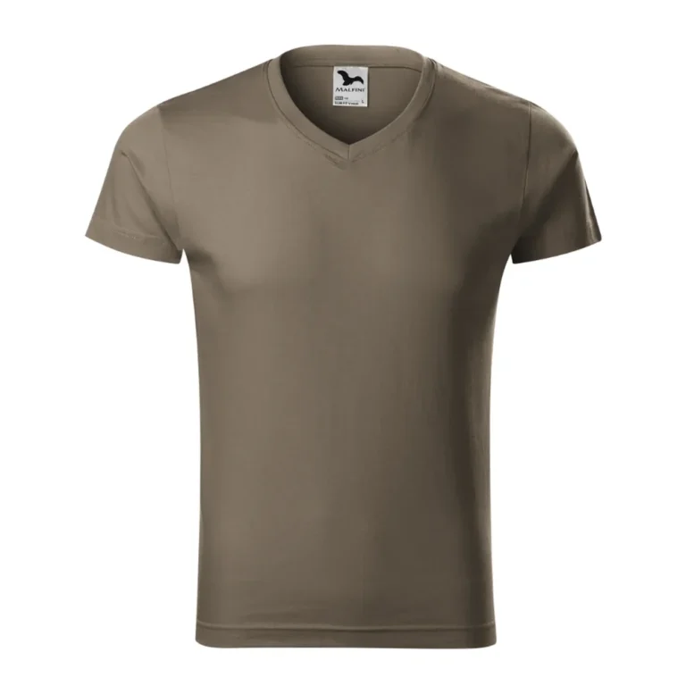 Tricou bărbați cu anchior în V army vedere față, model de bază pentru personalizare cu look tactic modern