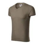 Tricou personalizat army bărbați cu anchior în V vedere laterală, croială masculină și linie elegantă a gâtului