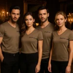 Tricouri bărbați army cu anchior în V personalizate, apariție de echipă cu stil tactic și imagine masculină puternică