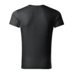 Tricou bărbați ebony gray cu anchior în V, vedere spate, aspect sobru și croială masculină curată