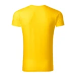 Vedere spate tricou barbati galben cu anchior in V, design simplu si croiala echilibrata pentru tinute casual