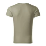 Tricou barbati kaki cu anchior in V, vedere fata, echilibru vizual si baza ideala pentru personalizare cu impact discret