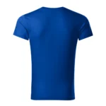 Tricou albastru regal cu anchior în V pentru bărbați, vedere spate, material premium și linie curată potrivită pentru personalizare profesională