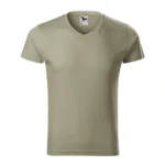 Tricou personalizat cu anchior în V bărbați kaki - imagine 6