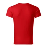 Vedere spate tricou barbati rosu cu anchior in V, culoare intensa si constructie curata cu impact vizual puternic