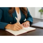 Pix sustenabil din paie de grau crem personalizat utilizat pentru scris in agenda obiect promotional eco pentru birou
