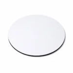 Mouse pad rotund personalizat cu suprafață albă pregătită pentru imprimare foto, material textil premium și bază antiderapantă pentru birou modern