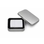 Cutie metalică elegantă pentru brichetă tip Zippo personalizată, ambalaj potrivit pentru cadouri corporate