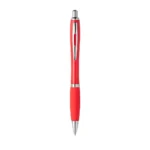 Pix plastic personalizat Elipse roșu prezentat ca produs principal pe fundal neutru, pix promoțional modern pentru branding vizibil și materiale promoționale corporate