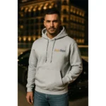 Hanorac bărbați personalizat ash gri deschis din bumbac premium cu glugă reglabilă și buzunar frontal, hanorac modern iRealPrint pentru stil urban minimalist și confort zilnic