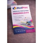 Flyer A6 personalizat realizat prin tipar profesional pentru promovarea serviciilor de print și materialelor promoționale.